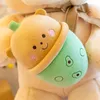 New milk tea bear doll plush toy large doll pillow to send girls birthday gifts