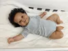 50 cm komplett docka bebe reborn maddie mjuk kropp flexibel svart hud afroamerikansk baby handrotad hår bonecas leksak 220504