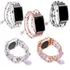 Luxury Ladies Bracelet Pearl Onyx Strap For Apple Watch Band 41mm 45mm 44mm 42mm 40mm 38mm Wristband iWatch Series 7 6 5 4 3 Watchband Smart Accessories