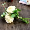 Декоративные цветы венки Букет 3PCS Роза и Гербера Искусственные Цветочные дома Украшение свадьбы