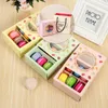 Gift Wrap Macaron Storage Case Baking Box 6-Grids Small Cookie Cake Dessert Party Containers With Clear Window LighGift