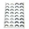 Naturliga korta ögonfransar 5 par 3D -handgjorda falska fransar makep för öga