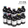 Inkt -vulkits 250 ml 500 ml UV voor R1390 R2000 R1900 T50 L805 L800 L1800 DX4 DX5 DX6 DX7 TX800 XP600 Printhead Hard Uvink Kitsink Roge22222222