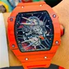 時計腕時計デザイナーラグジュアリーメンズメカニカルウォッチ2022リチャメンズオートマチックカーボンファイバー輝くテープ明るいファッショントレンドP