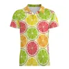 Men's Polos Colorful Adorable Lemon Shirts Men Citrus Fruit Casual Shirt Daily Vintage T-Shirts Short-Sleeve Graphic Oversized TopsMen's Men