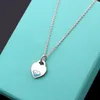 designer LOVE oil drop Pendant necklace women luxury Double Heart Necklaces 925 silver Jewelry as gift with box 001