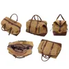 sacs polochons Huile Cire Toile Week-end Sacs Hommes Femmes Grands Sacs De Voyage Étanche Sac De Plage Suspendus Bagages Sac Vintage Duffle Bag Épaule 220626