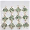 Charms Natural Green Aventurine Stone Tree Of Life Handmade Wire Wrapped Pendants For Jewelry Necklace Markin Mjfashi Mjfashion Dhjte