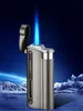 Torch Butan Gas Lighter Windproof Lighters Jet Flame Schematowe metalowe zapalnice do papierosów grilla