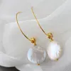 Trendy Women Earring Inlaid Natural Baroque Freshwater Pearl Handmade Creative 925 Sterling Silver Earrings Fine Jewelry Gift 220816