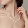 Dainashi White 710 mm in acqua dolce cturata cturata collana in argento sterling gioielli raffinati per donna regalo di compleanno 220808