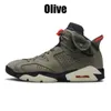 scarpe da basket uomo donna 6 6s Red Oreo UNC White Midnight Navy British Khaki Olive scarpe da ginnastica sportive da uomo Marrone