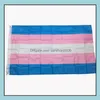 Banner flaggor festliga parti levererar hem tr￤dg￥rd 3x5 ft bris transgender flagga rosa bl￥ regnb￥ge hbbt stolthet wit dhdbz