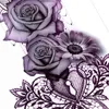 NXY tatouage temporaire beauté 1 pièce maquillage faux s autocollants Rose fleurs bras épaule étanche femmes grand Flash sur le corps 0330