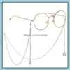 Solglasögon ramar glasögon tillbehör mode pärla läsglasögon kedje ögonewears sladdhållare halsband rep halsband glasögon sträng la