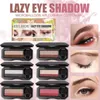 Lazy Eye Shadow Palette Shimmer Gradient 2 Color Eyeshadow Waterproof Eyes Cosmetic Palettes with Quick Makeup Air Cushion Ball Brush