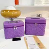UPS // Toppkvalitet 2 -stycken Bag Set Quilted Caviar Cosmetic Case Women Lady Girls Double Zipper Handväska Designers Mekeup Pouch Tall Short Sizes