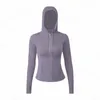 Yoga jackets wear hooded Define womens designers sports jacket coat Fitness training, slimming and ventilation hoodies Long Sleeve clothes two styles