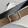 Designer Gold Buckle Belt Leather Brown France Men Dressing/Casual Lederen Belts Fashion Classic Style 40mm breedte