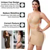 Kvinnor Slimming Shapewear Underwear Control Strap Sexig Deep V Neck Push Up Dress Body Shaper Spaghetti Midje Trainer Lingerie L220802