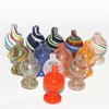 Glass ball Carb Cap Colorful Dome Smoking Accessories for 25mm Dia Quartz Banger Nails Dabber Glass Bongs Dab Oil Rigs