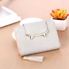 Brieftaschen Frauen Kurze Mini Brieftasche Weibliche Einfarbig Ankunft Haspe Dünne Karte Halter Kleine Frische Student Schnalle Münze PurseWallets