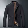 プラスベルベットの肥厚中年と年配のジャケットメンズ冬の新しいビジネスカジュアルメンズルーズウォームパパジャケットY220803