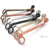 Rostfritt stål Bakeware Snuff Bottle Candle Wick Trimmer Saxar Rose Gold -Sformad sax Cutter Oljelampa Trim-typ GCB14616