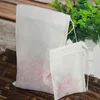 500 pièces sachets de thé jetables vides avec ficelle guérir joint sac pour Non-tissé papier filtre 220509