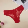 3 pezzi / feste Nuovi slip perizoma Biancheria intima sexy Donna Pizzo Tanga senza cuciture Vedere attraverso Scava fuori Donna G String Mutandina erotica L220801