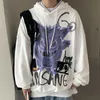 Hombre Hip Hop Sudaderas con capucha Sudaderas Otoño Invierno Casual Insano Imprimir Tops con capucha Niño Manga larga Jerseys sueltos Ropa Outerwears 220809