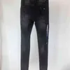 Jean Amirs Amires Designer Jeans High Street Black Hole Casual Slim Fitting Couleur Fluide De BLJR