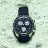 Bioceramic Planet Moon Herren Uhren Vollfunktions Quarz Chronograph Uhr Mission für Mercury 42mm Nylon Luxus Uhr Limited Edition Master Armbanduhren 2022 2022