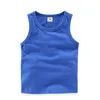 T-shirts Summer Children Boys Girls Candy Color Sleeveless O-Neck Cotton T-shirt Camisole Tops Toddler Vest Baby Clothes DropT-shirts