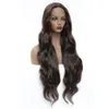 3X13 Lace Front Synthetic Wig Free Part Wigs For Black Women Long Body WavyHair 28 Inch 150% Density Transparent Lace Wigfactory