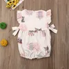 024M Sommer Kleidung Baby Mädchen Deer Blume Baumwolle Weiche Strampler Mädchen Overall Mode Säuglings Kleidung 220707