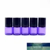 50pcs/lot 1ml 2ml 3ml 5ml 10ml Colorful Perfume Roll on Bottle with Glass/Metal Ball Roller Doterra Essential Oil Vials Thin