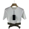 デザイナー22New Women'sFレターing短袖の春と夏の通気性のある丸い首のファッションThin Top Tシャツ