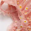 女の子のドレス1-6Y幼児のベビーキッズガールドレスサスペンダーデイジーフローラルプリントサマービーチチルダーカジュアルカジュアル服Vestido FloralGirl