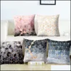 Pillow Case New Fashion Plush Pillowcase Short Er Square Furry Home Bed R Dhezh
