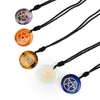 펜던트 목걸이 Pentacle Necklace Viking Norse Rune Vintage Crystal Stone Pentagram Charm 부상성 여성 남성 오리지널 Jewelrypendant