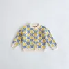 MILANCEL Spring Baby Clothing Set Toddler Girls Knit Cardigans Flower Bodysuit 2 Pcs Girls Clothes Suit 220509