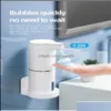 Annan hushållsorganisation Hem Trädgårdsmatisk skummande tvål dispenser badrum smart tvätt hine med USB laddar vit hög kvalitet abs