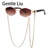 Vintage Sunglasses Women With Chain Small Frame Sun Glasses for Ladies Trendy Luxury Brand Designer Hexagon Eyewear UV400 220616