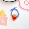 New Korean Sweet Girl Hand-knotted Transparent Fruit Rubber Band Hair Rope Headwear Fashion Children's Ponytail Hair Accessories