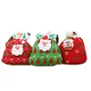 화려한 크리스마스 트리 산타 클로스 눈사람 패턴 사탕 가방 핸드백 홈 파티 장식 선물 가방 크리스마스 용품