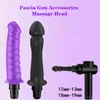 Dildo Fascial Massage Gun Adapter Sex Machine Accessories Women Enhance Pleasure Penis Vibrator Female Masturbator Adult Toy 0804