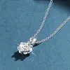 Szjinao Reale 1ct 2ct 3ct Moissanite Collana Per Le Donne Test Positivo 100% 925 Sterling Silver Fiocco di Neve Trend gioielli da sposa