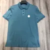 Męskie projektant koszulka polo moda damska haftowana odznaka biznes solidne koszulki polo calssic klatka piersiowa list t-shirty tees kompletne etykiety