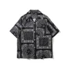 Bandana Shirt Männer Streetwear Shirt Paisley Shirts Hip Hop Casual Kurzarm Shirt Strand Männliche Kleidung Harajuku Sommer 220401